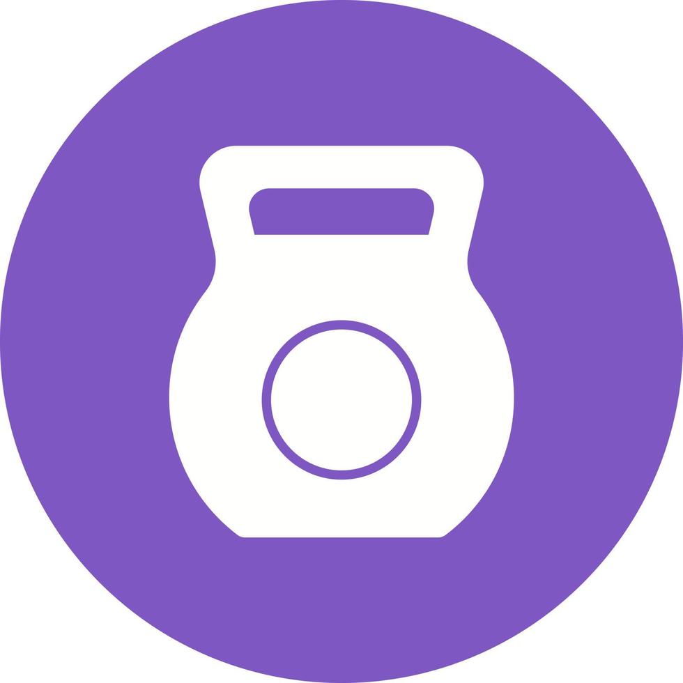 Kettlebell Glyph Circle Icon vector