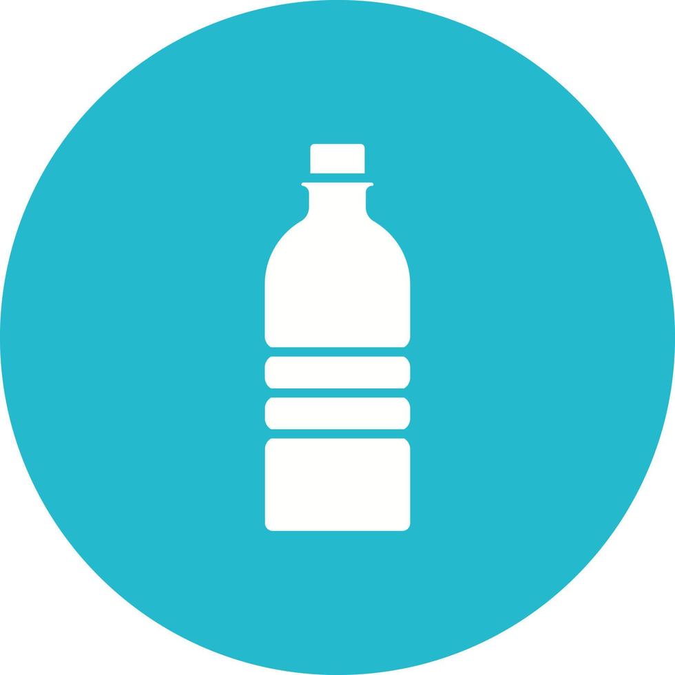 Water Bottle Glyph Circle Icon vector