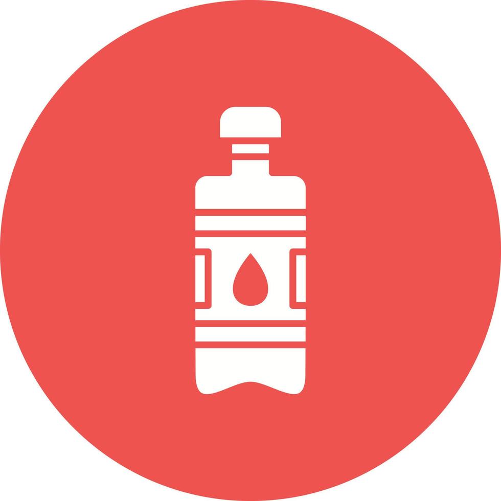 Water Bottle Glyph Circle Icon vector