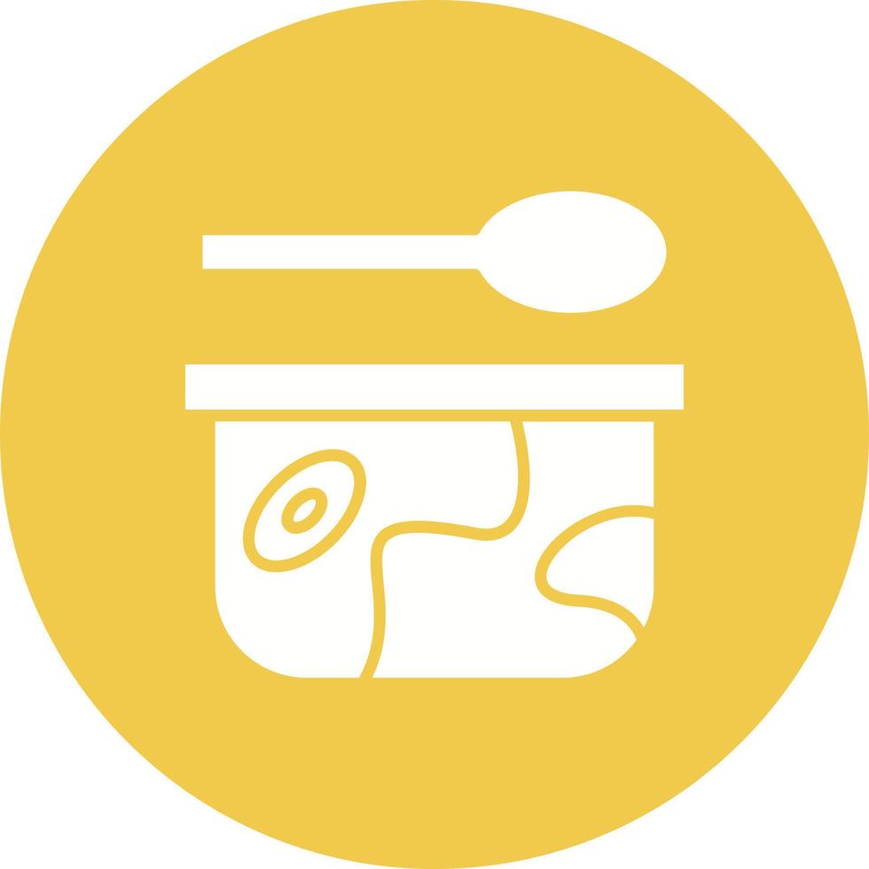 Wooden Tableware Glyph Circle Icon vector