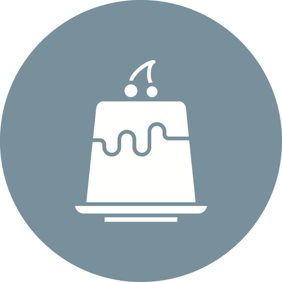 Pudding Glyph Circle Icon vector