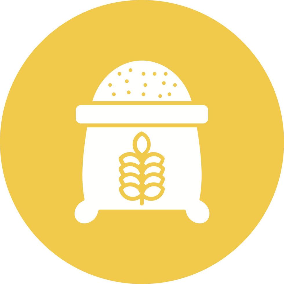 Flour Glyph Circle Icon vector