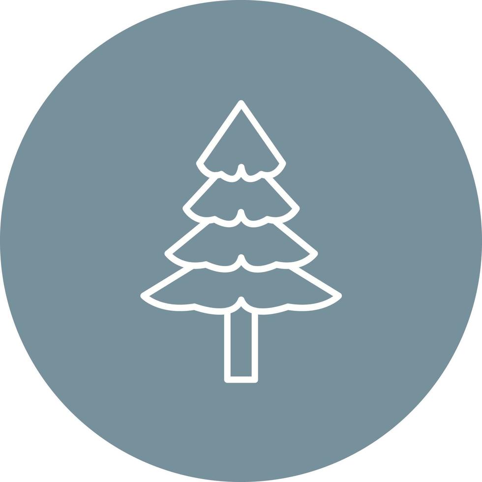 Pine Tree Glyph Circle Icon vector