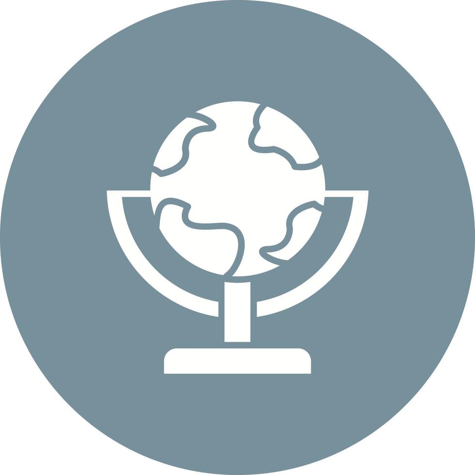 Globe Glyph Circle Icon vector