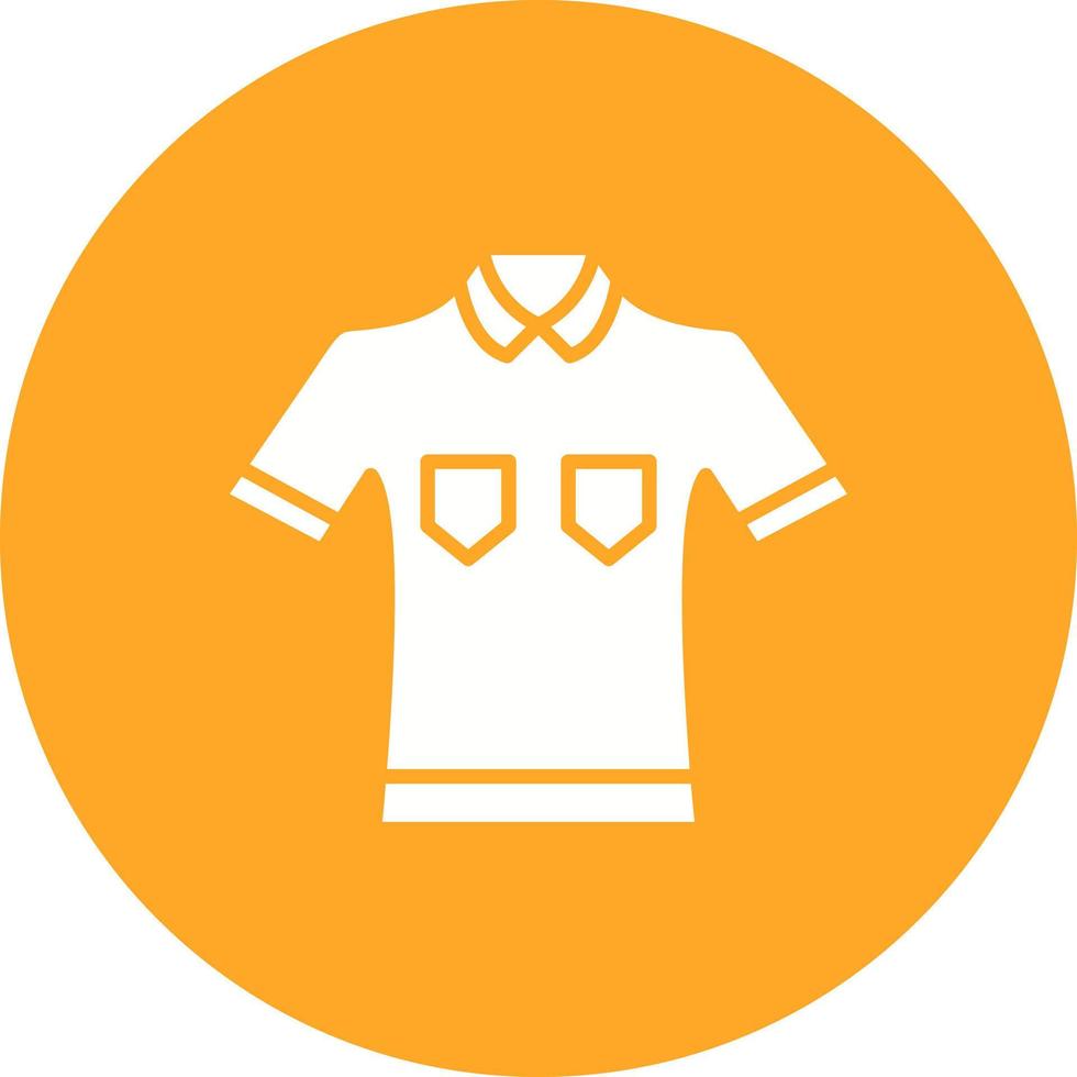 Polo Shirt Glyph Circle Icon vector