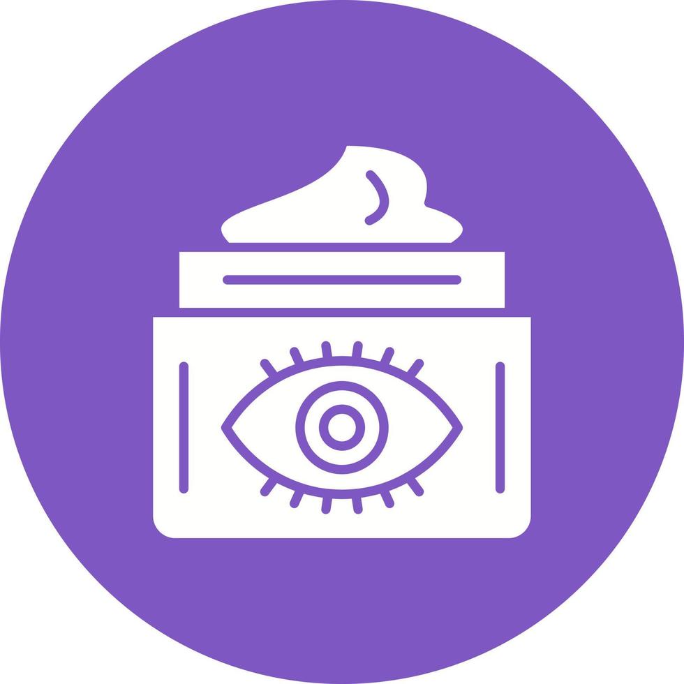 Eye Cream Glyph Circle Icon vector