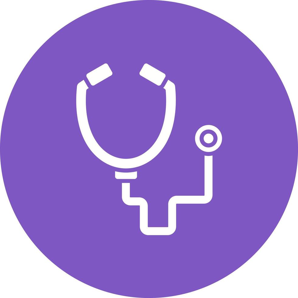 Stethoscope Glyph Circle Icon vector