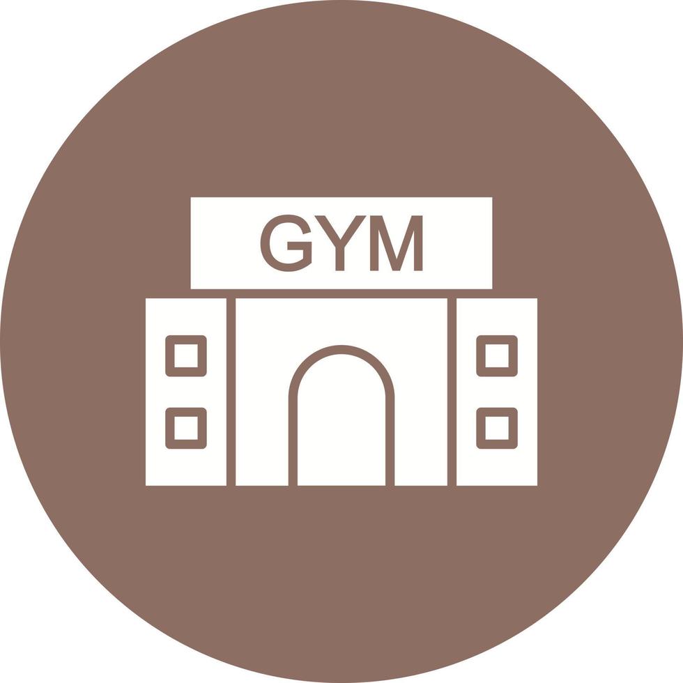 Gym Glyph Circle Icon vector