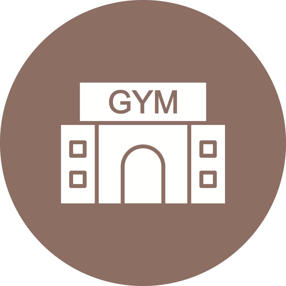 icono de círculo de glifo de gimnasio vector