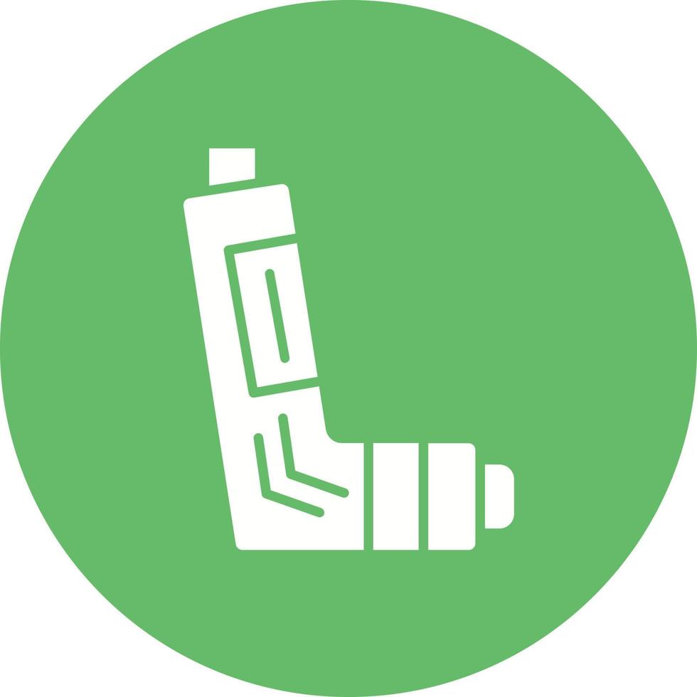 Inhaler Glyph Circle Icon vector