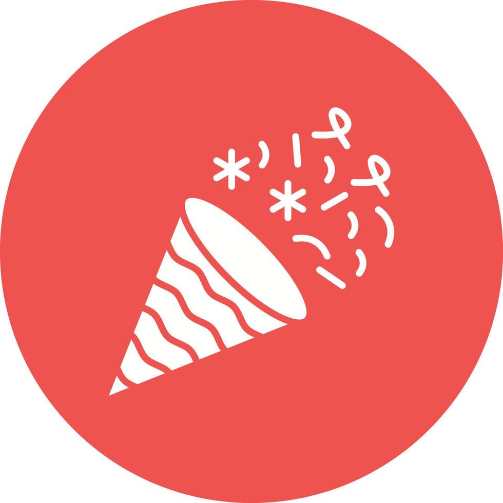 Confetti Glyph Circle Icon vector