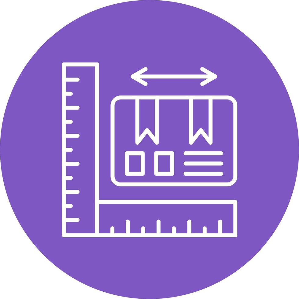 Parcel Size Glyph Circle Icon vector