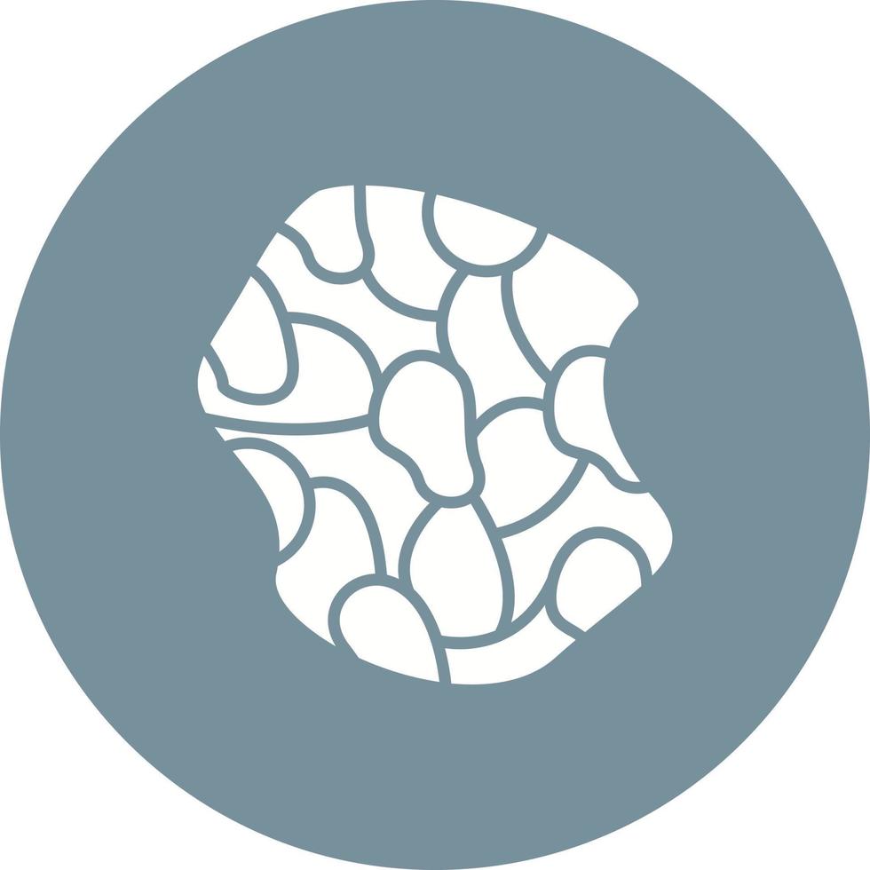 Truffle Glyph Circle Icon vector