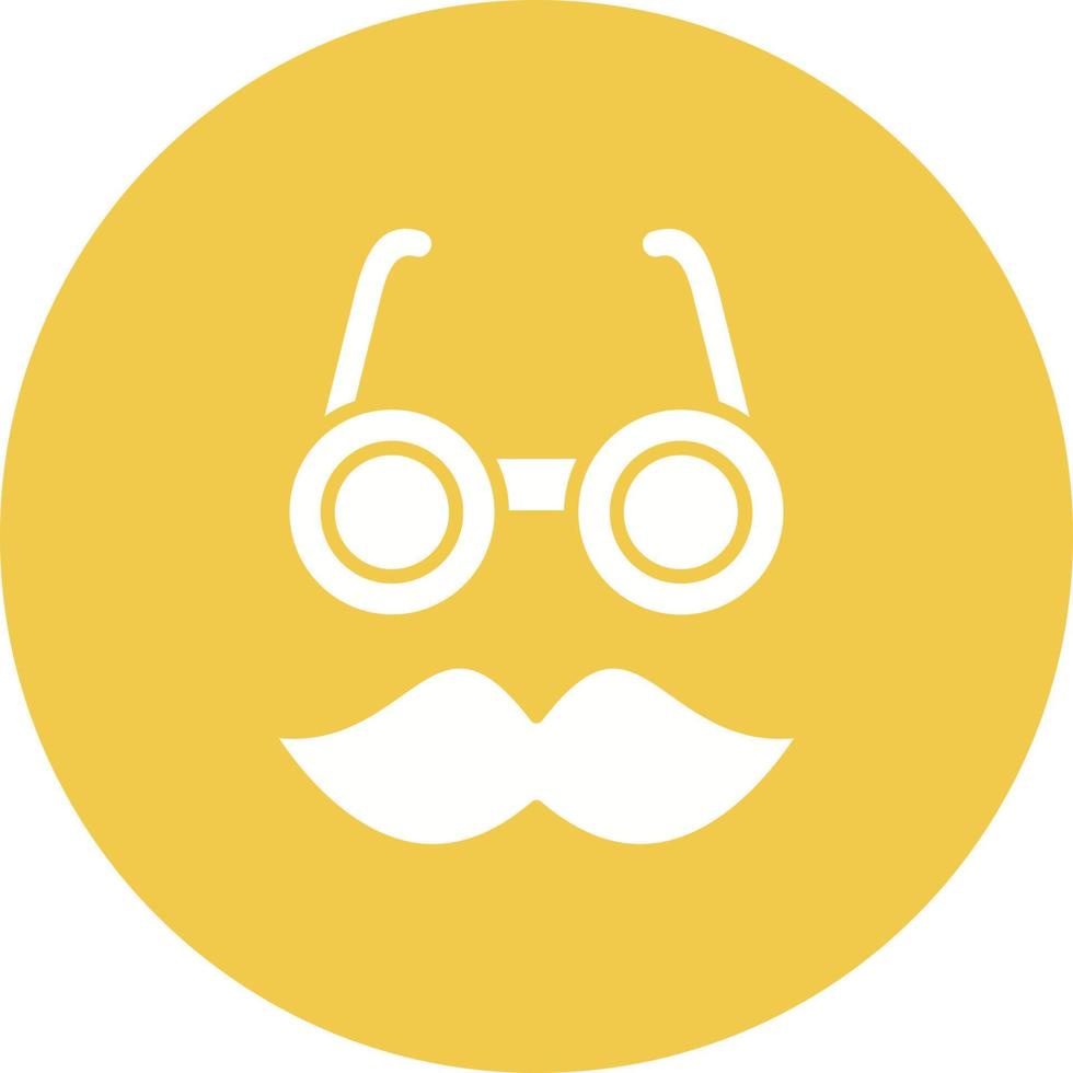 Fun Glasses Glyph Circle Icon vector