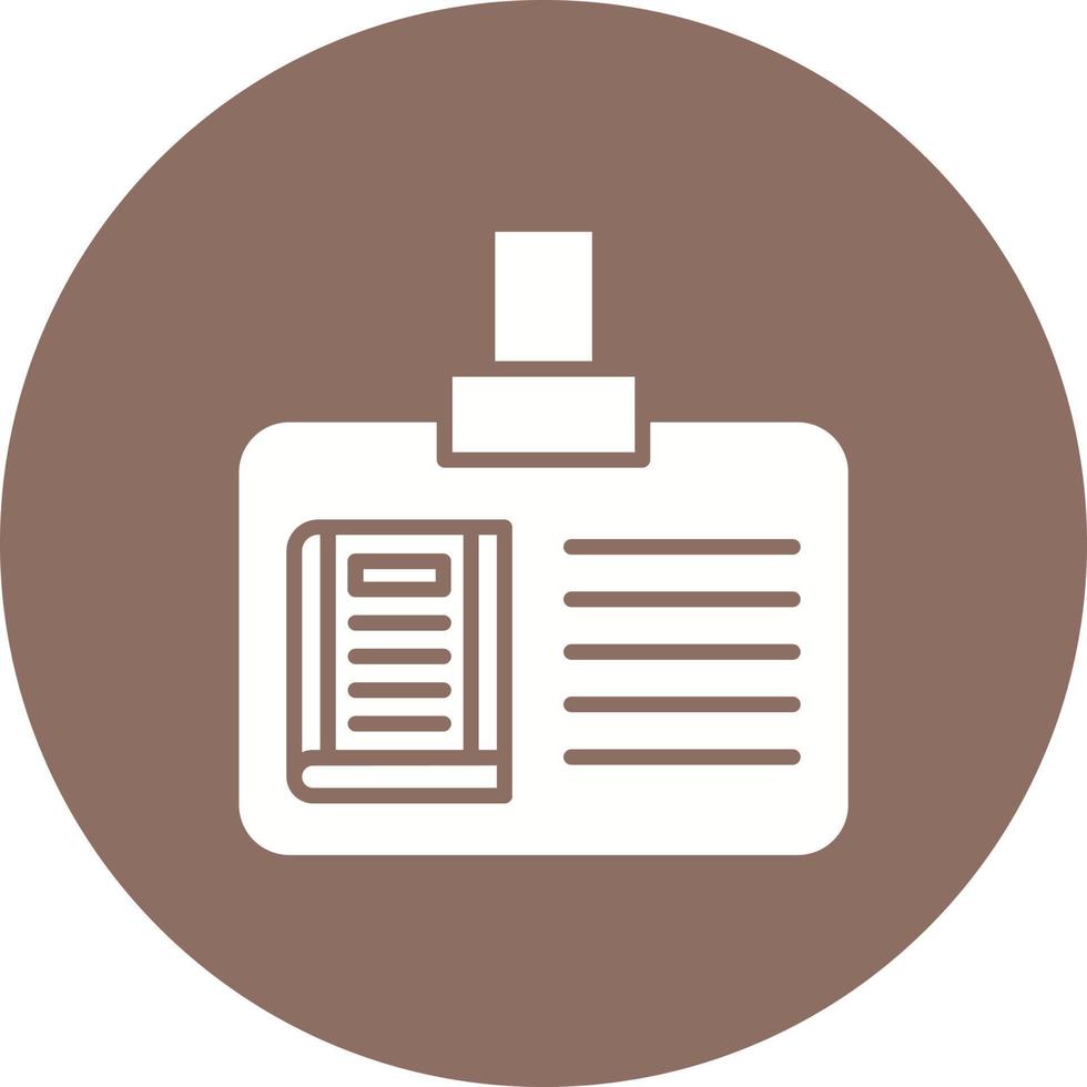Library Card Glyph Circle Icon vector
