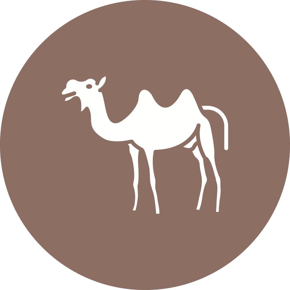 Camel Glyph Circle Icon vector