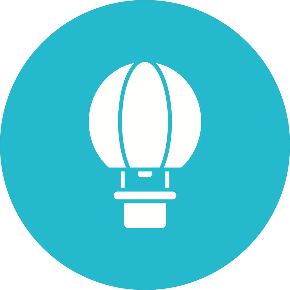 Hot Air Balloon Glyph Circle Icon vector