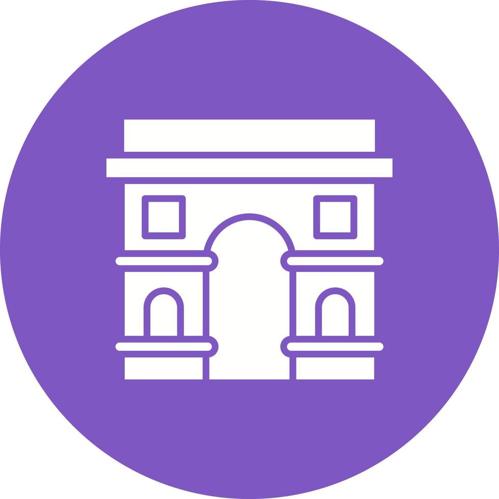Arch Glyph Circle Icon vector