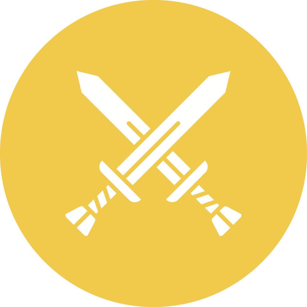 Swords Glyph Circle Icon vector