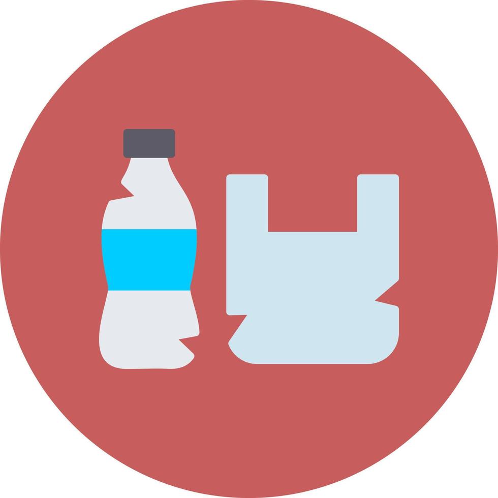Waste Plastic Creative Icon Design vector