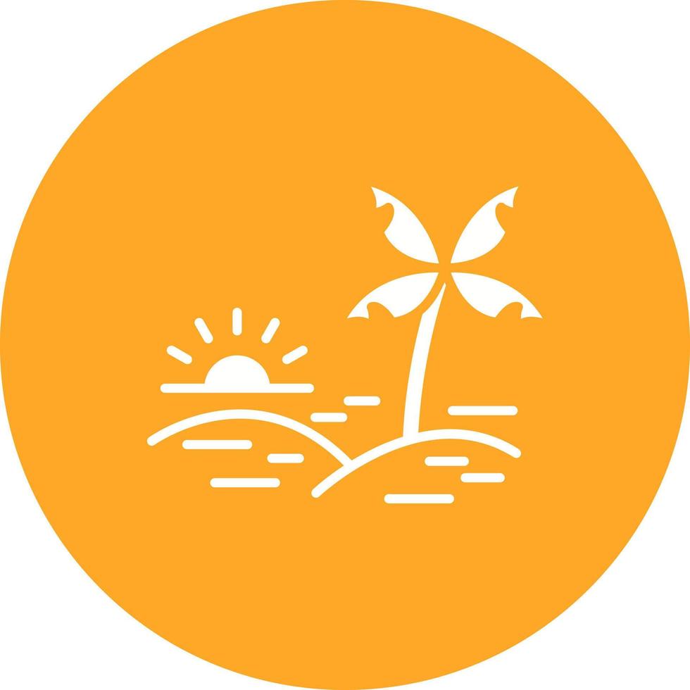 Palm Trees Glyph Circle Icon vector