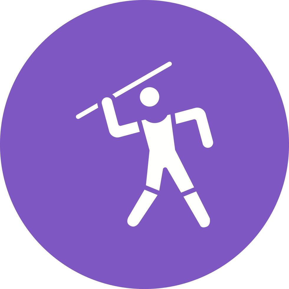 Javelin Glyph Circle Icon vector