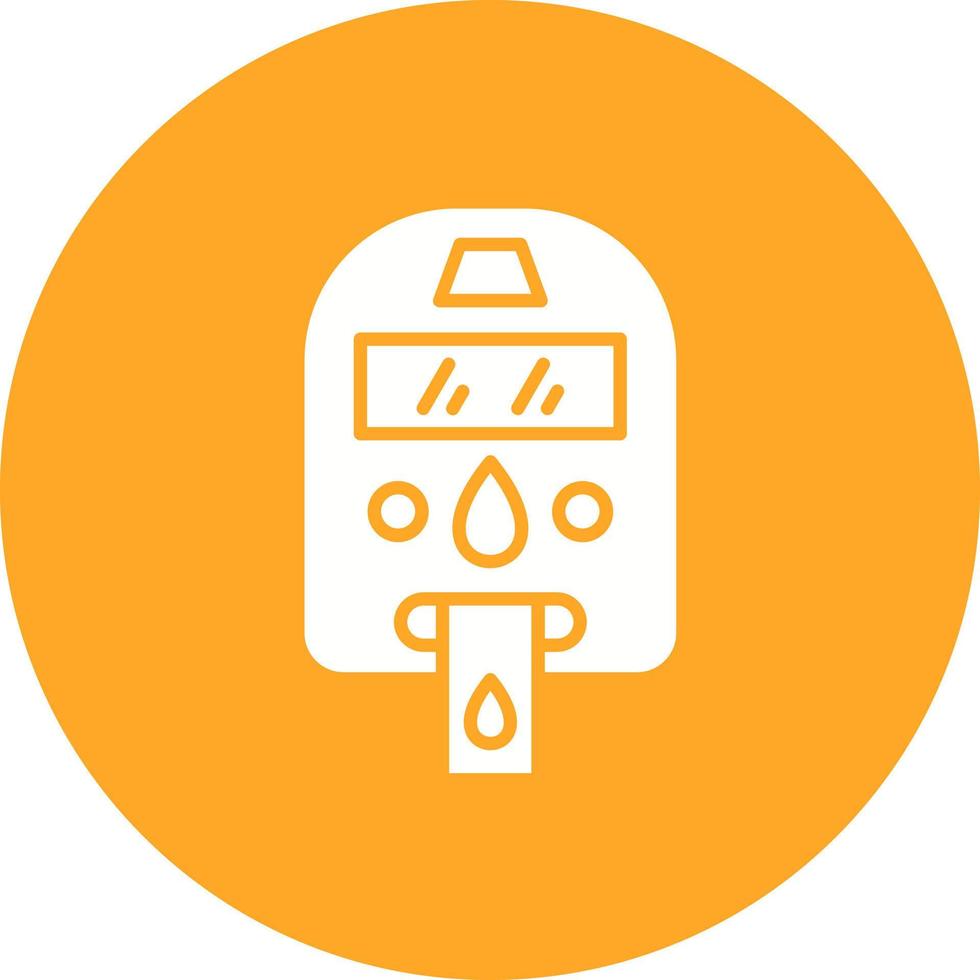 Glucometer Glyph Circle Icon vector