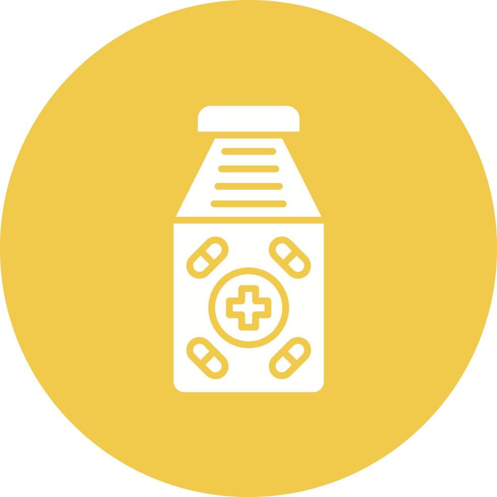Antibiotic Glyph Circle Icon vector