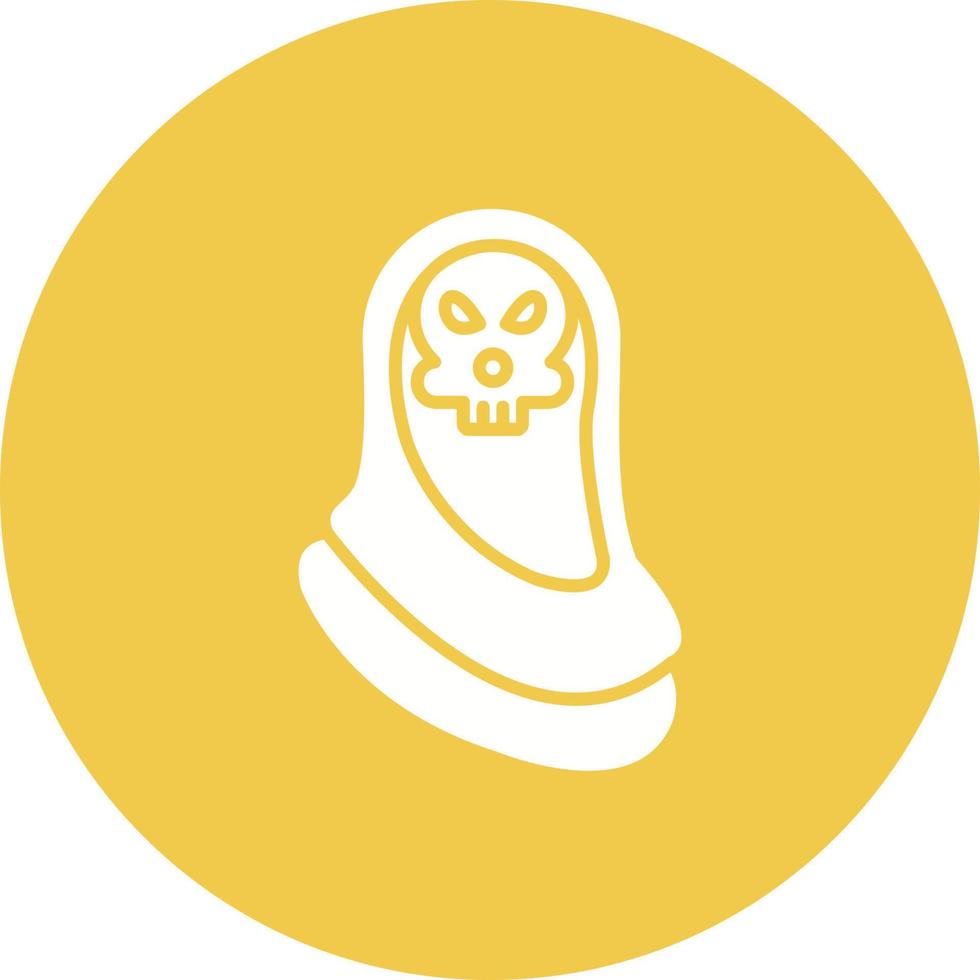 Grim Reaper Glyph Circle Icon vector