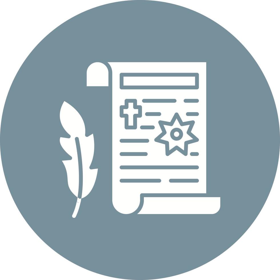 Last Will Glyph Circle Icon vector