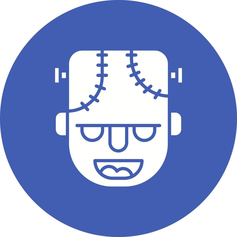 Frankenstein Glyph Circle Icon vector