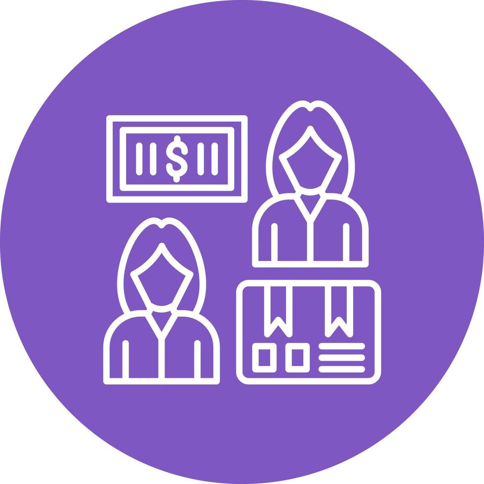 Cash on Delivery Glyph Circle Icon vector