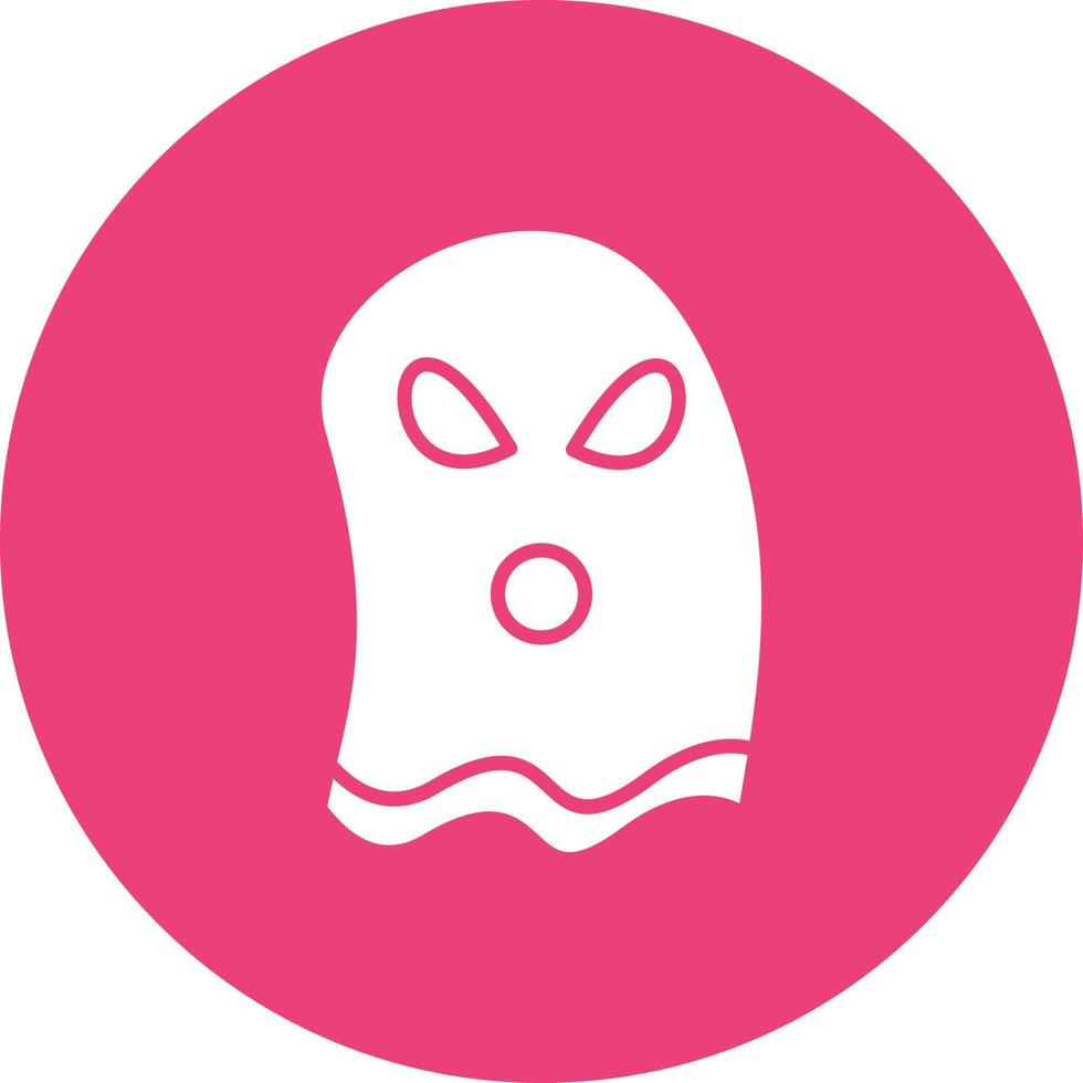 Ghost Glyph Circle Icon vector