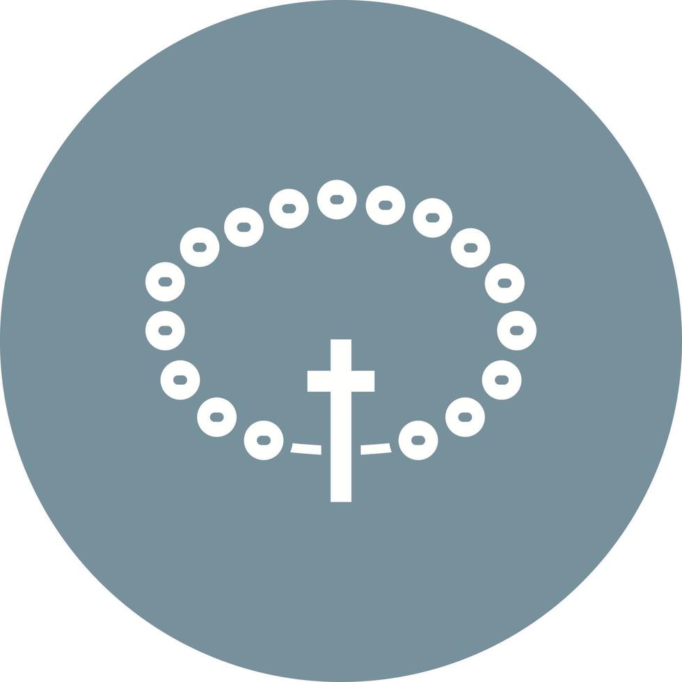 Rosary Glyph Circle Icon vector