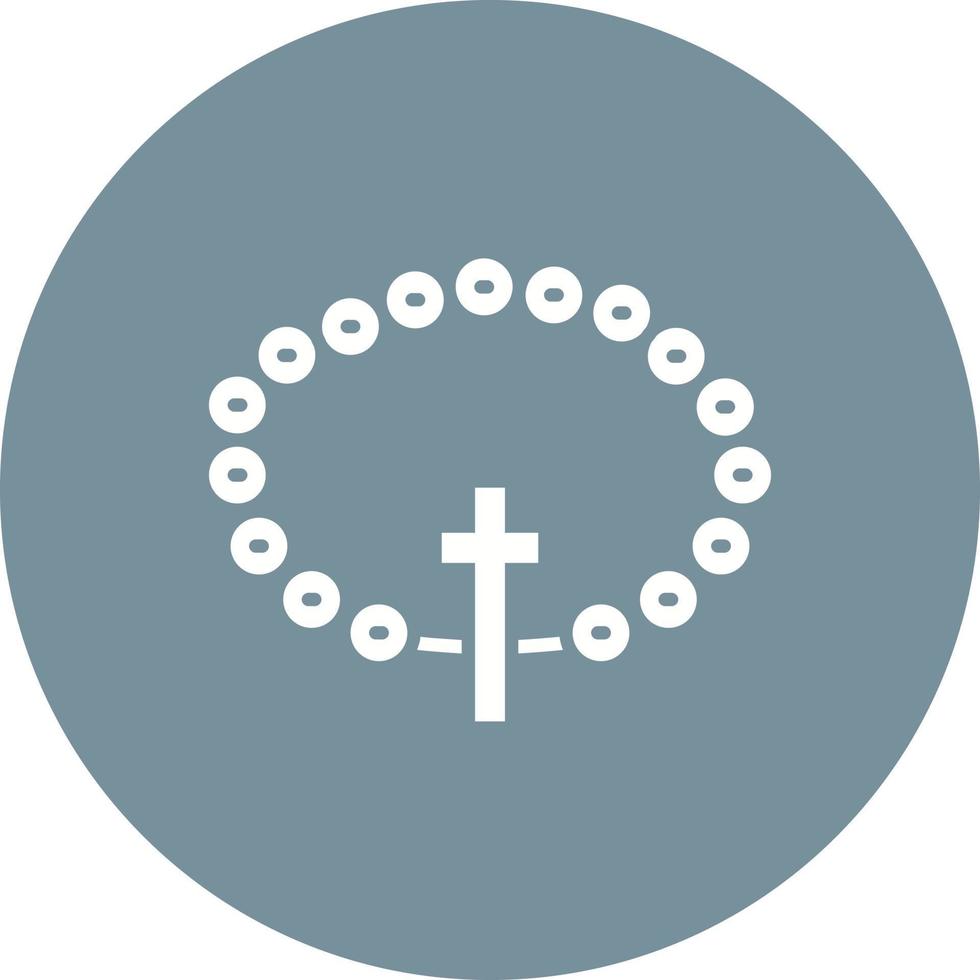Rosary Glyph Circle Icon vector