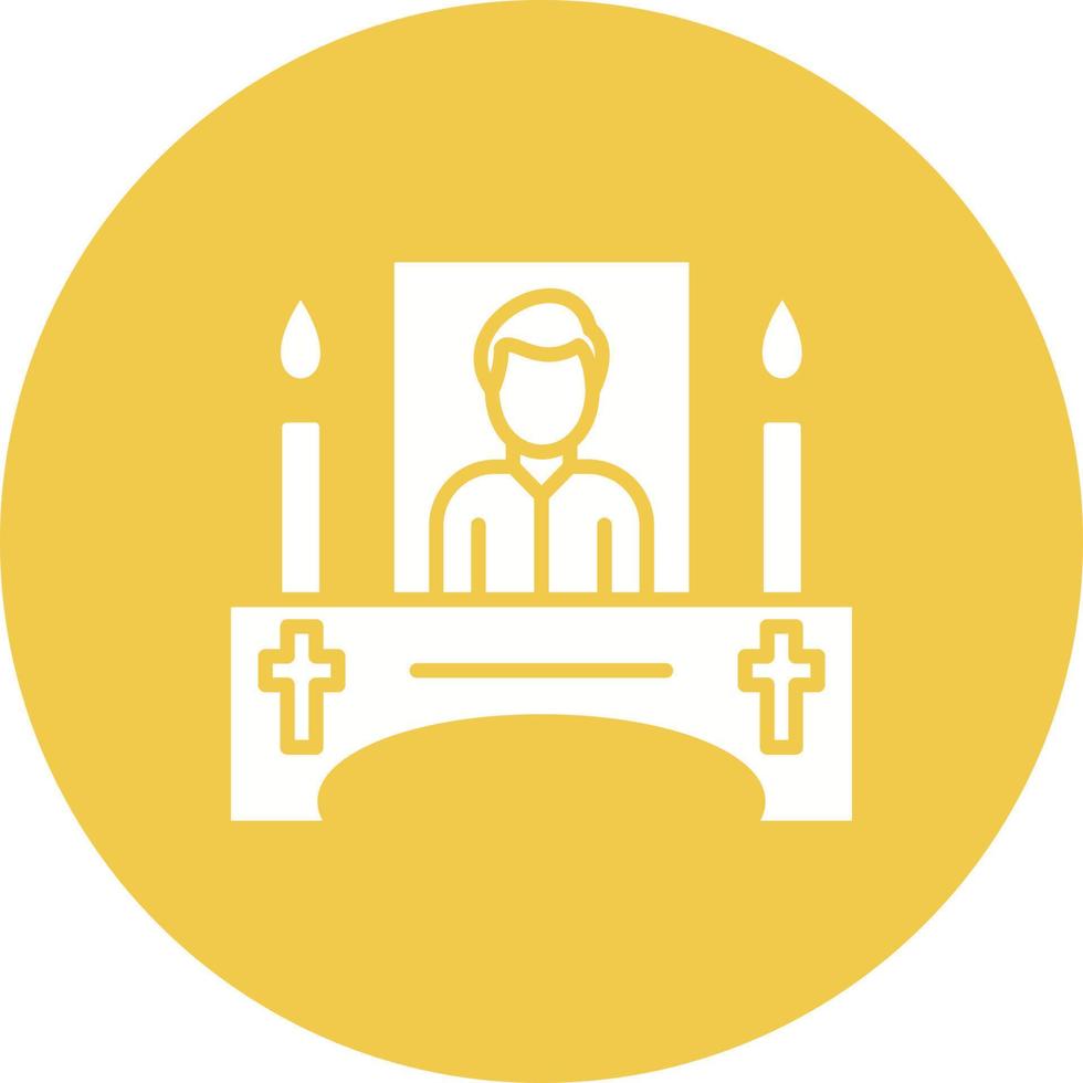 Altar Glyph Circle Icon vector