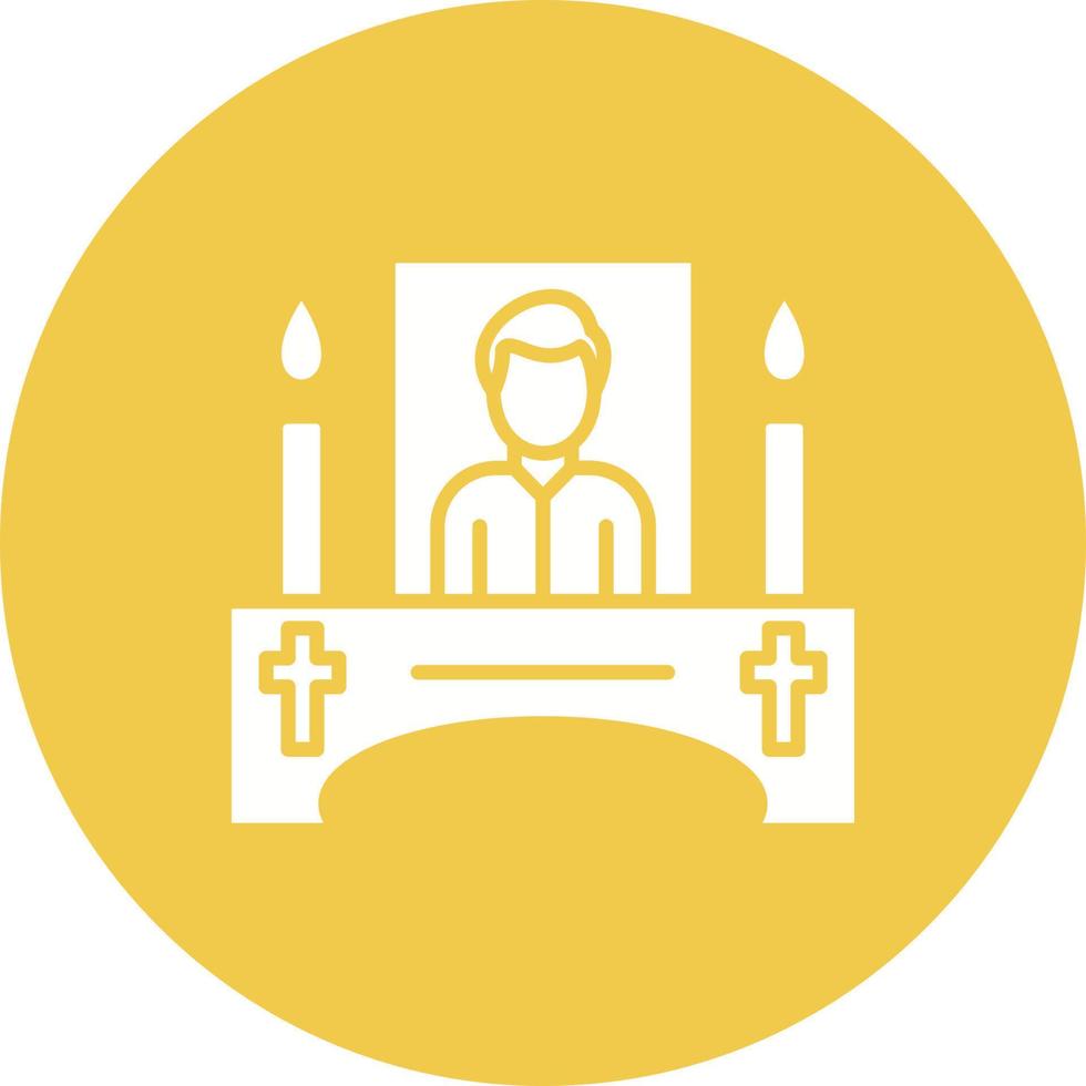 Altar Glyph Circle Icon vector