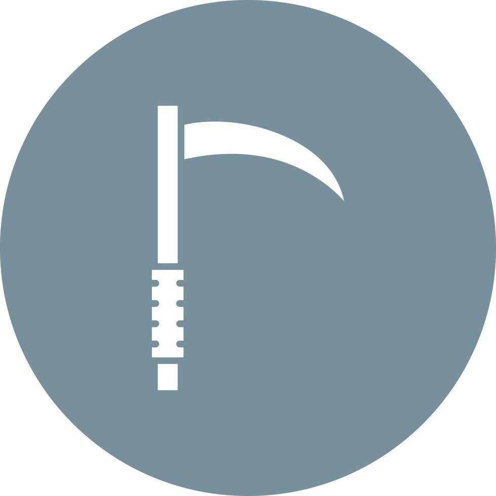Scythe Glyph Circle Icon vector