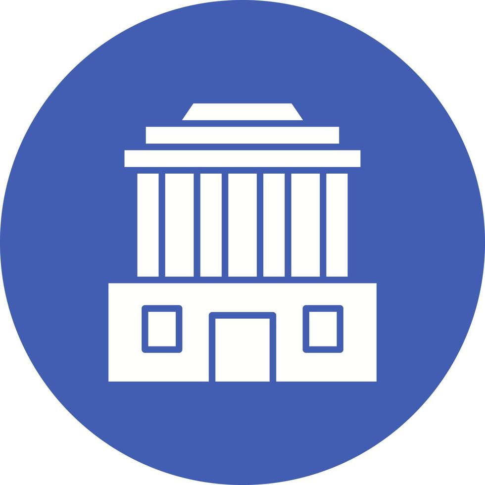Mausoleum Glyph Circle Icon vector