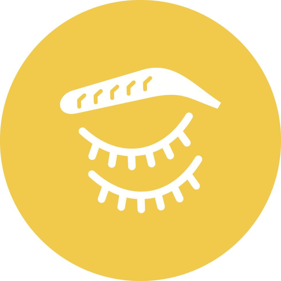 Eyebrow Glyph Circle Icon vector