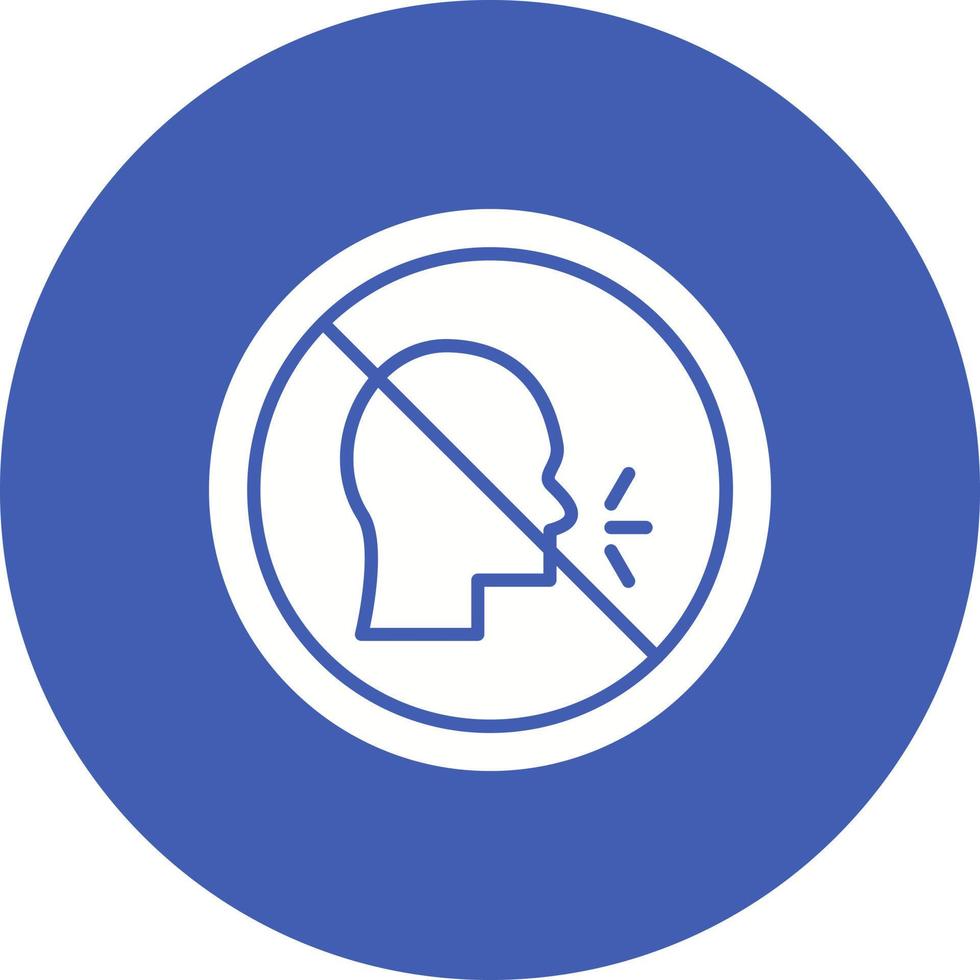 No Talking Glyph Circle Icon vector