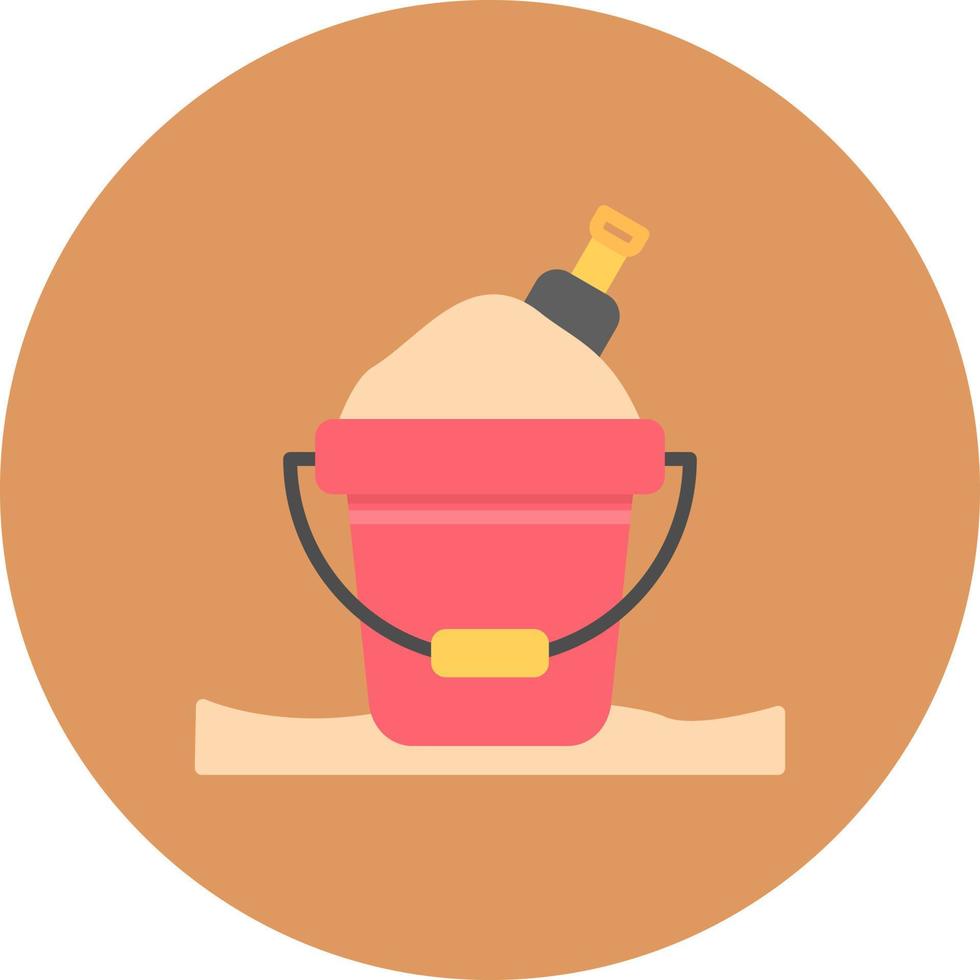 Sand Bucket Creative Icon Design vector