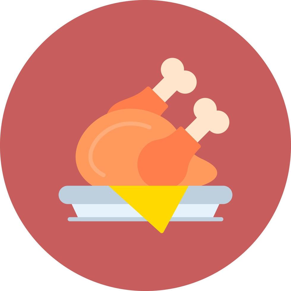 diseño de icono creativo de pierna de pollo vector