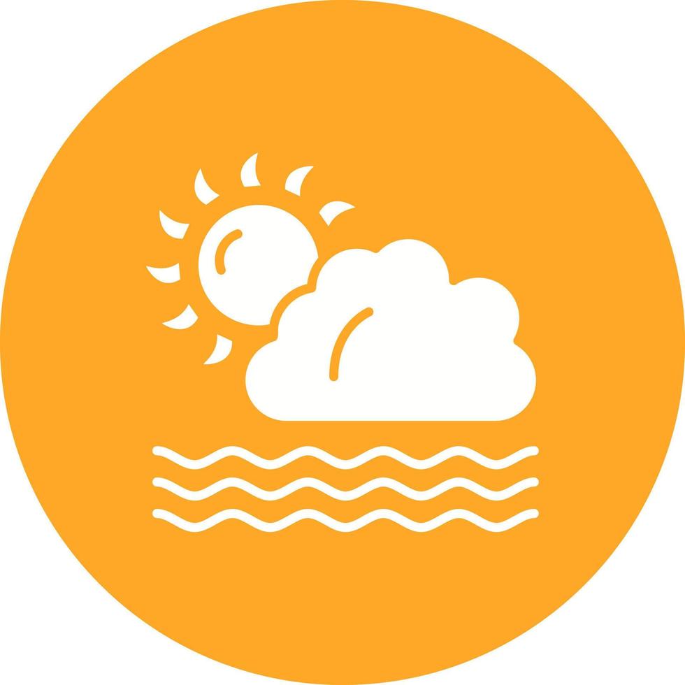Haze Glyph Circle Icon vector
