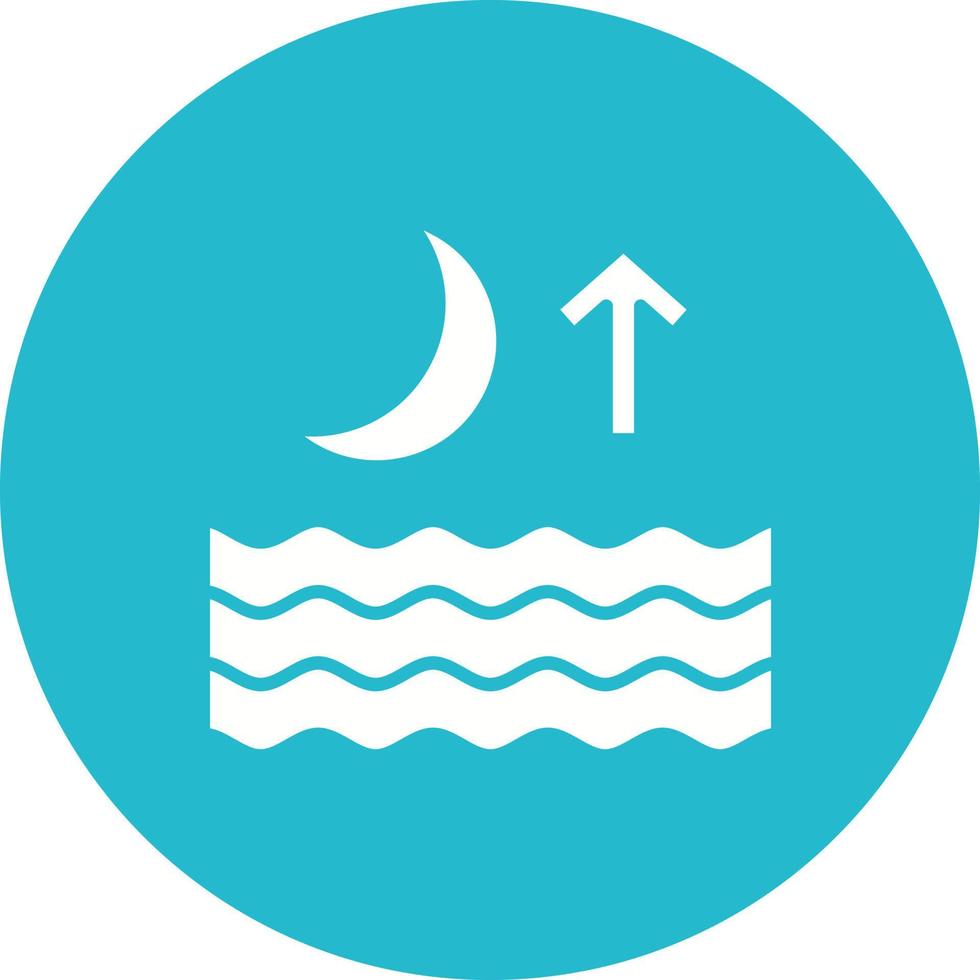 High Tide Glyph Circle Icon vector