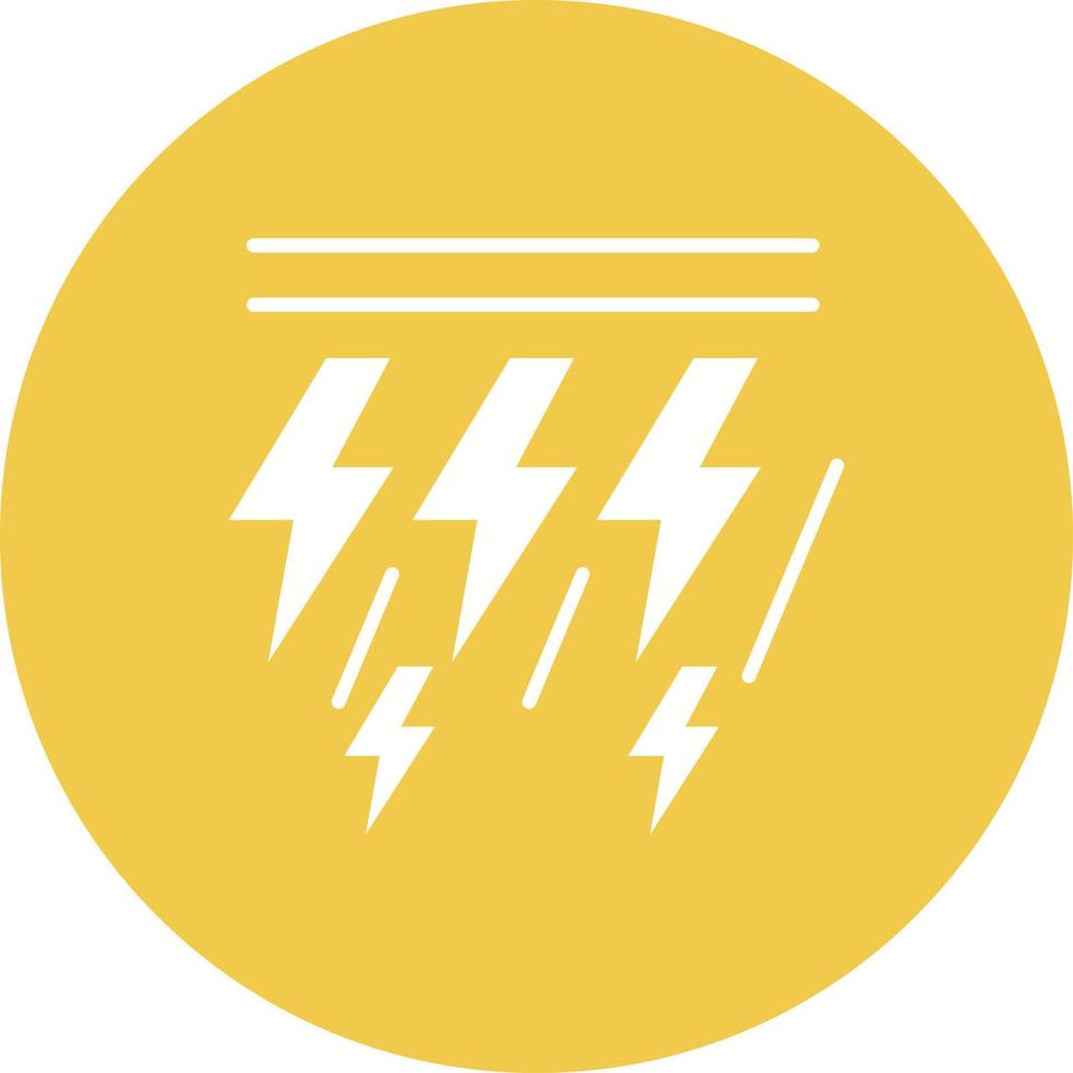Lightning Glyph Circle Icon vector