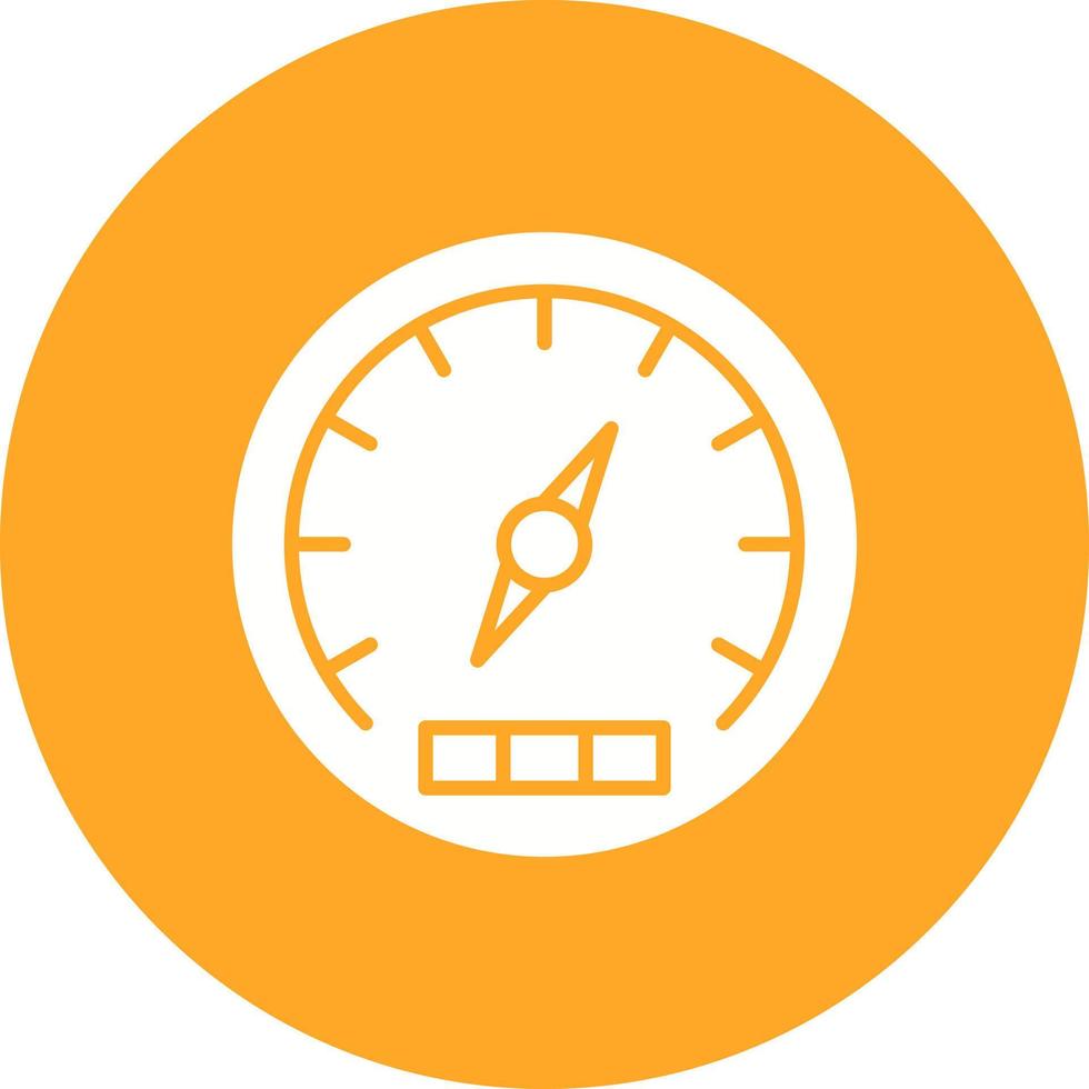 Barometer Glyph Circle Icon vector