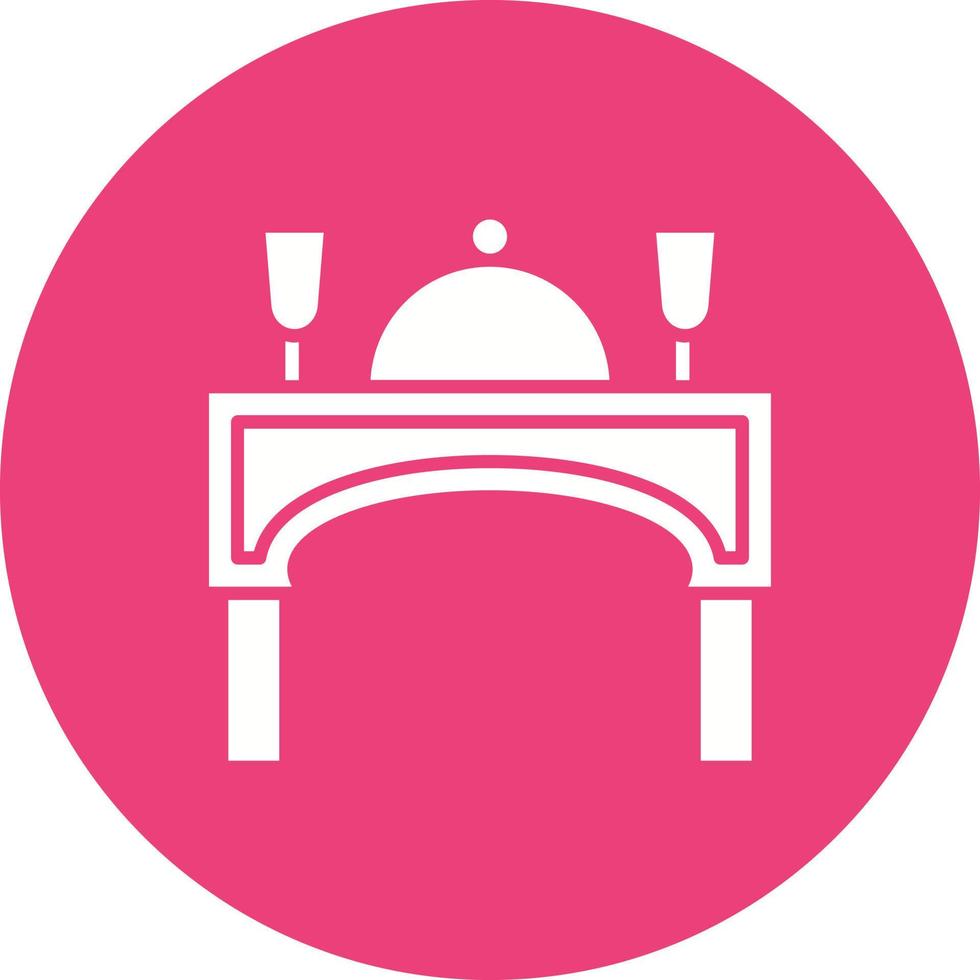 Dinner Glyph Circle Icon vector