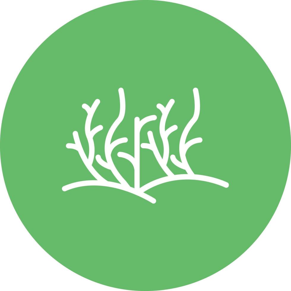 Desert Grass Glyph Circle Icon vector