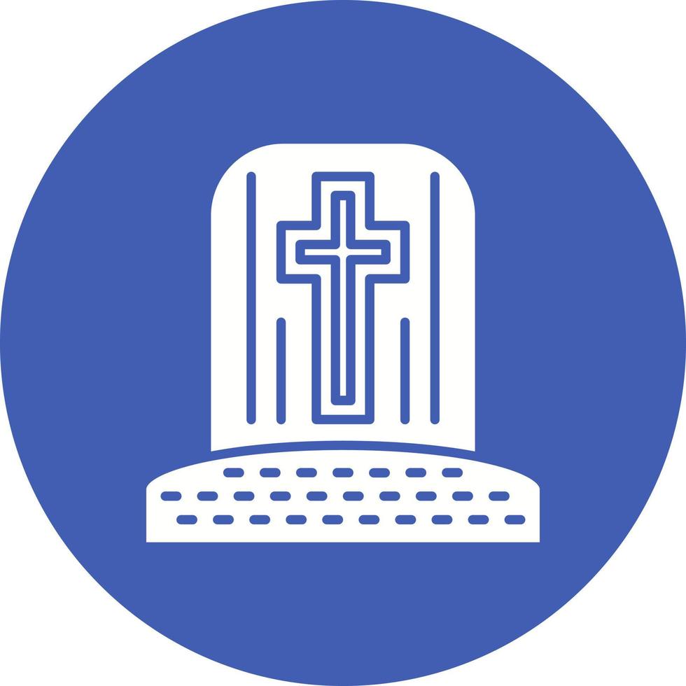 Cementery Glyph Circle Icon vector